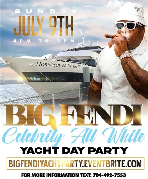 Big Fendi's Celebrity All White Yacht Party .